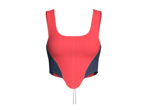 Корсетные топы из переработанных материалов 3D Модель