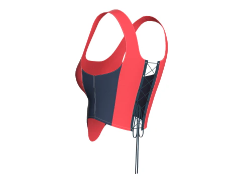 Upcycled Corset Tops 3D Model