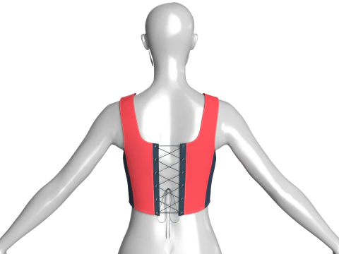 Upcycled Corset Tops 3D Model