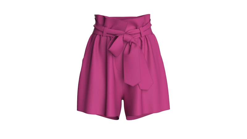 Women Stylish Waist Shorts 3D Model .c4d .max .obj .3ds .fbx .stl .blend