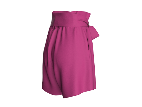 Women Stylish Waist Shorts 3D Model