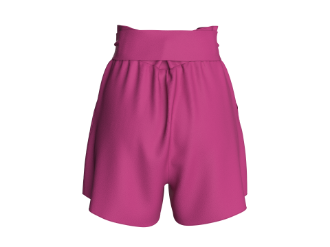 Women Stylish Waist Shorts 3D Model