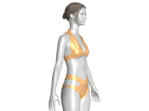 Girls Bikini - Summer Print 3Dモデル
