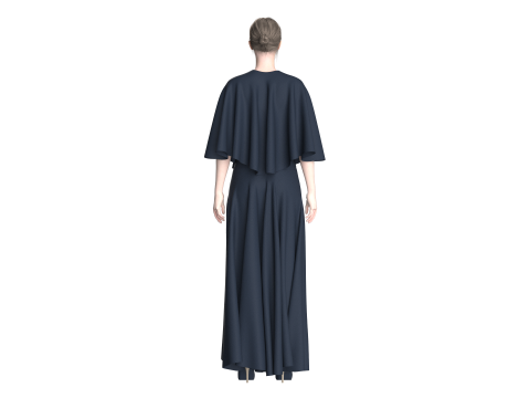 Girls Cope Dress Modello 3D