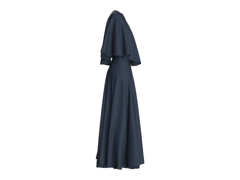 Girls Cope Dress Modello 3D