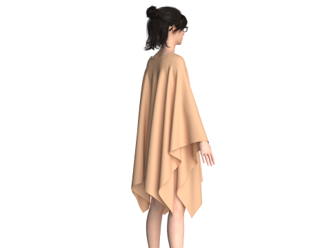 Girls Cope Dress V2 3D-Modell