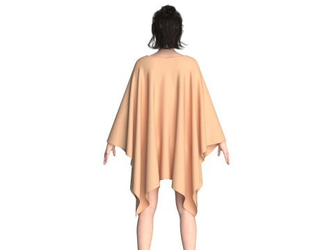 Girls Cope Dress V2 3D-Modell