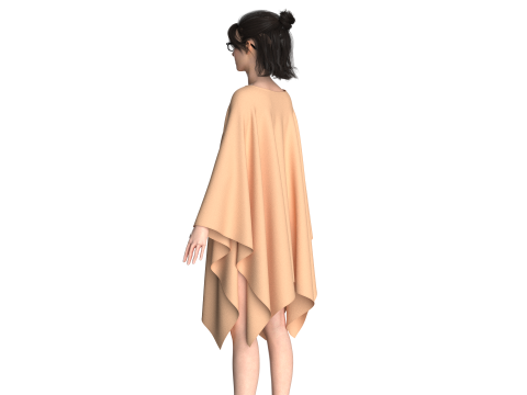 Girls Cope Dress V2 3D-Modell