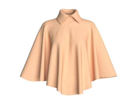 Girls Cope Dress V3 3D Model