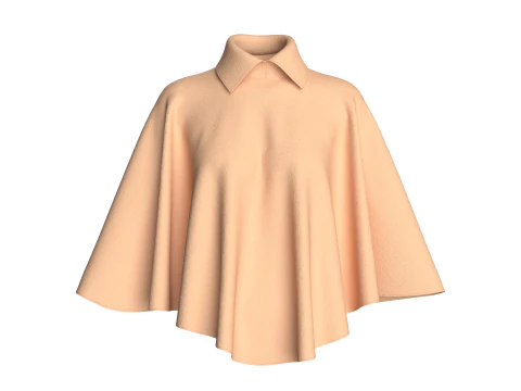 Платье-накидка для девочек V3 3D Модель