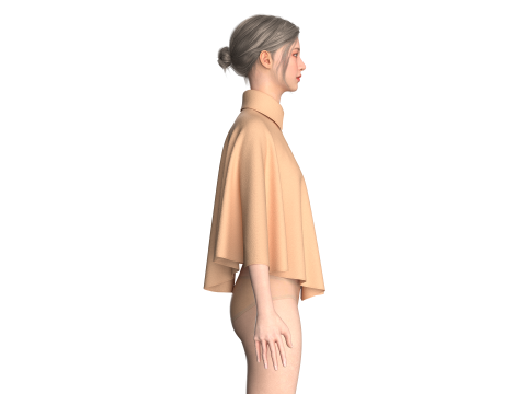 Girls Cope Dress V3 Modello 3D