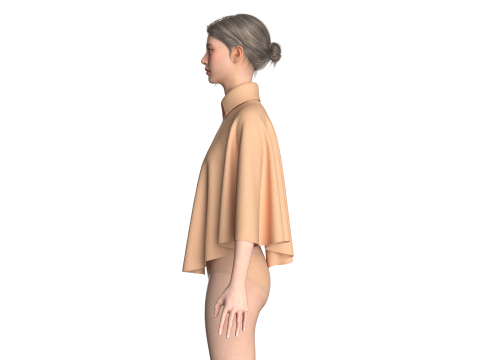 Girls Cope Dress V3 Modello 3D