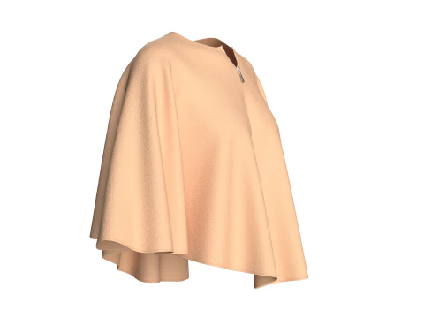 Girls Cape Dress V4 3D Model