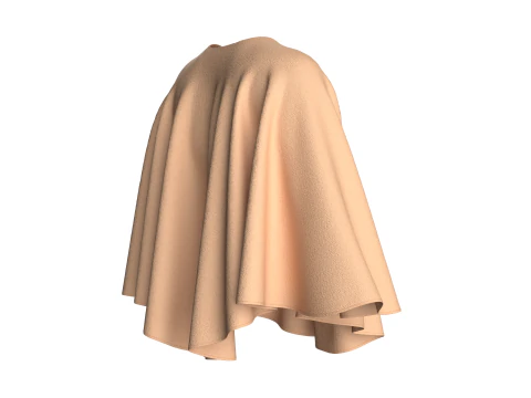 Girls Cape Dress V4 3D Model