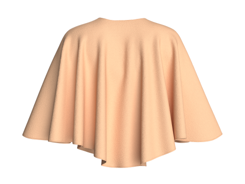 Girls Cope Dress V4 3D Model