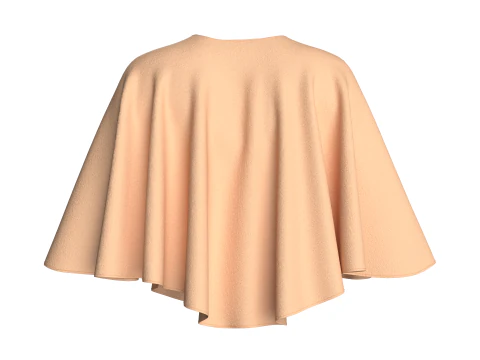Girls Cape Dress V4 3D Model