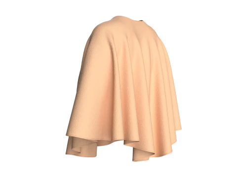 Girls Cape Dress V4 3D Model