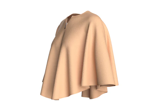 Girls Cape Dress V4 3D Model