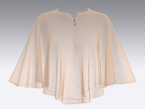 Girls Cope Dress V4 3D Model