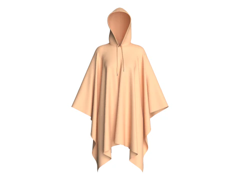 Girls Cape Dress V5 3D Model