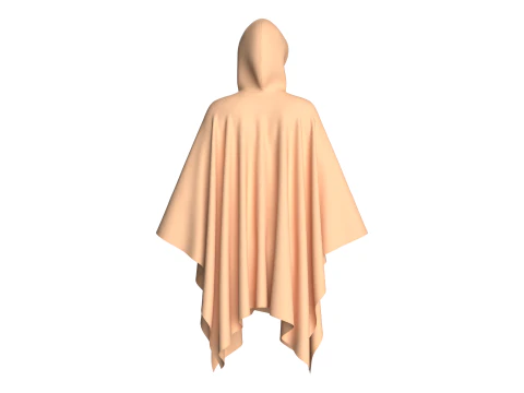 Girls Cape Dress V5 3D Model
