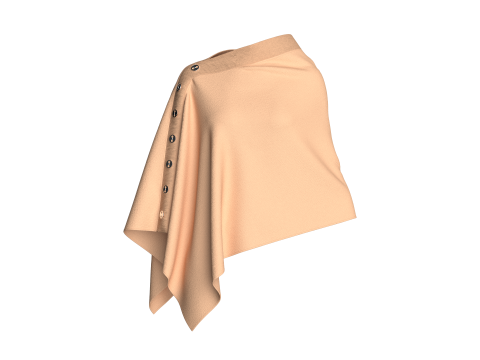 Girls Cope Dress V6 3D 모델