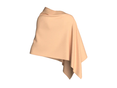 Girls Cape Dress V6 3D Model