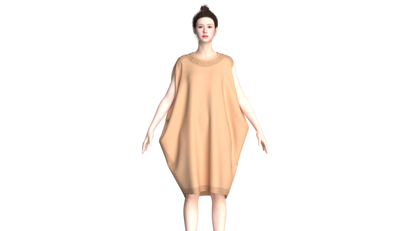 Girls Cope Dress V7 Modello 3D .c4d .max .obj .3ds .fbx .stl .blend