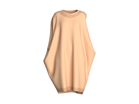 Girls Cope Dress V7 Modello 3D
