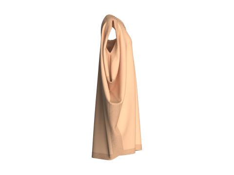 Girls Cope Dress V7 Modello 3D