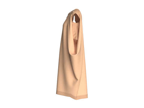 Girls Cope Dress V7 Modello 3D