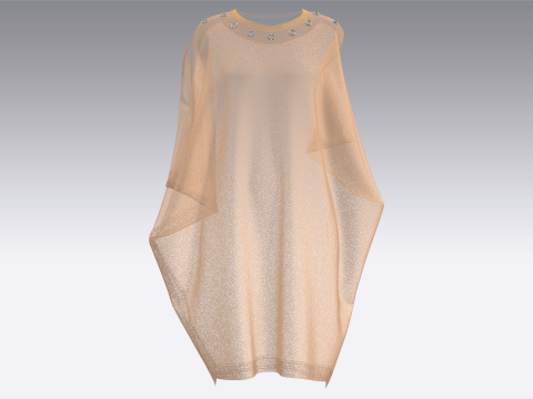 Girls Cope Dress V7 Modello 3D