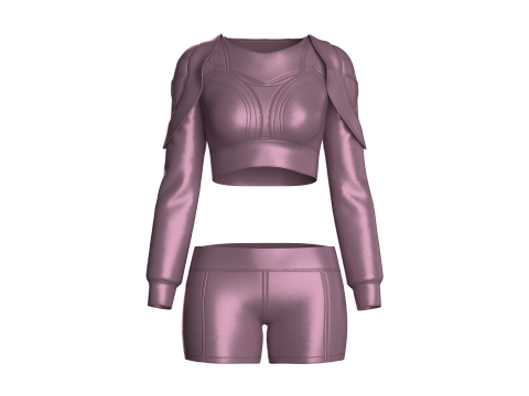 Girls Midi Dress V2 Modello 3D