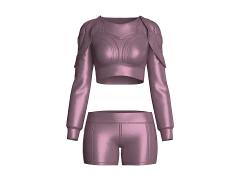 Girls Midi Dress V2 3D Model