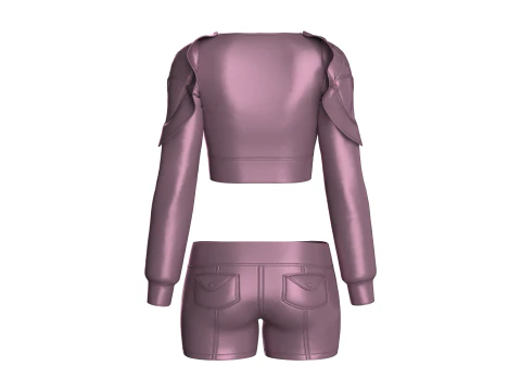 Girls Midi Dress V2 3D Model