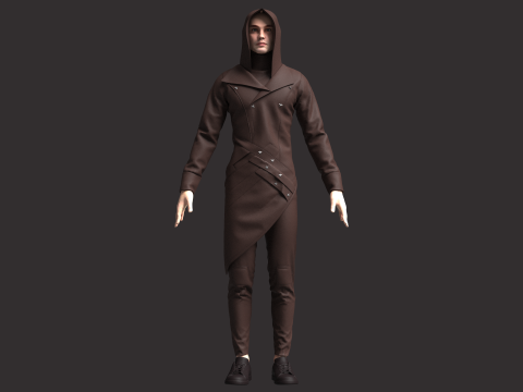 Men Assassin Outfit 3D Модель