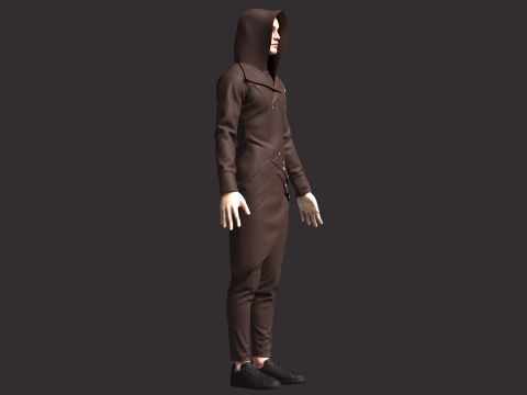 Men Assassin Outfit 3D Model