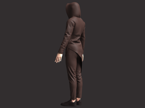 Men Assassin Outfit 3D Model