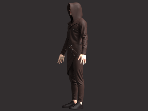 Men Assassin Outfit 3D Model