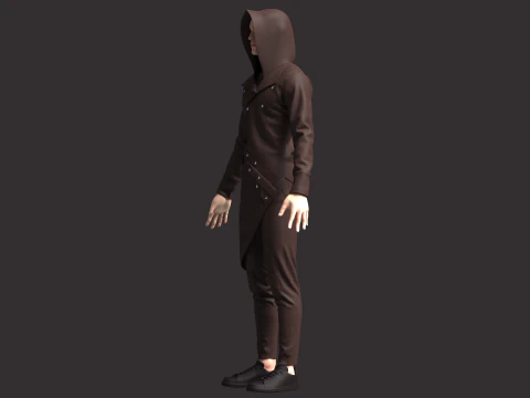 Men Assassin Outfit 3D Model
