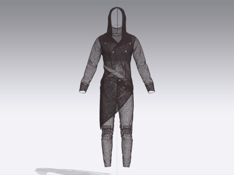 Men Assassin Outfit 3D Model