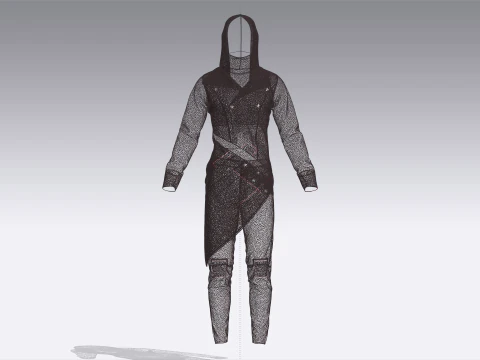 Men Assassin Outfit 3D Model