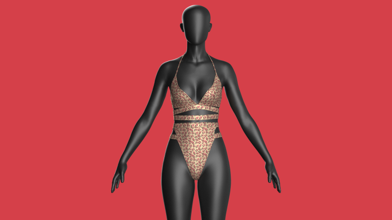 Girls Bikini-Summer Print V2 Model 3D .c4d .max .obj .3ds .fbx .stl .blend 