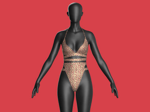 Girls Bikini-Summer Print V2 3D Модель
