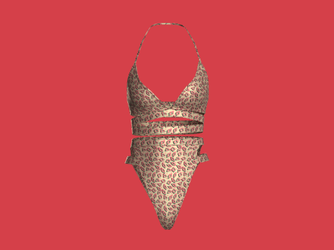 Girls Bikini-Summer Print V2 Model 3D