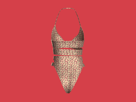 Girls Bikini-Summer Print V2 Model 3D