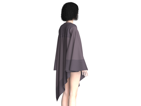 Girls Cope Dress V8 Model 3D