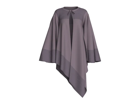 Girls Cape Dress V8 3D Model
