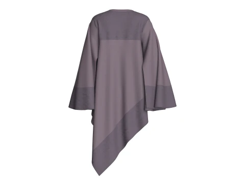 Girls Cape Dress V8 3D Model