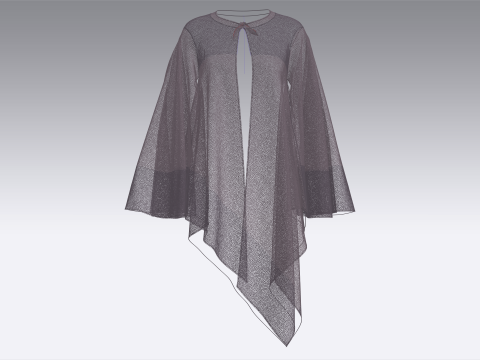 Girls Cope Dress V8 Model 3D